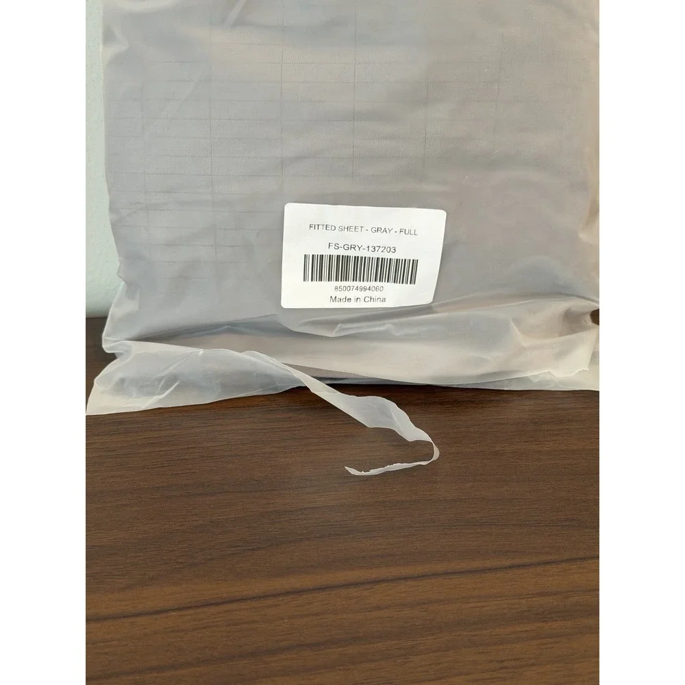 The Grounding Company FULL XL Fitted Sheet 137x203cm Gray Earthing Sleep Therapy